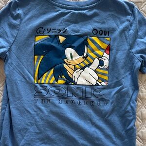 Sonic The Hedgehog Blue Kids Short Sleeve Tee